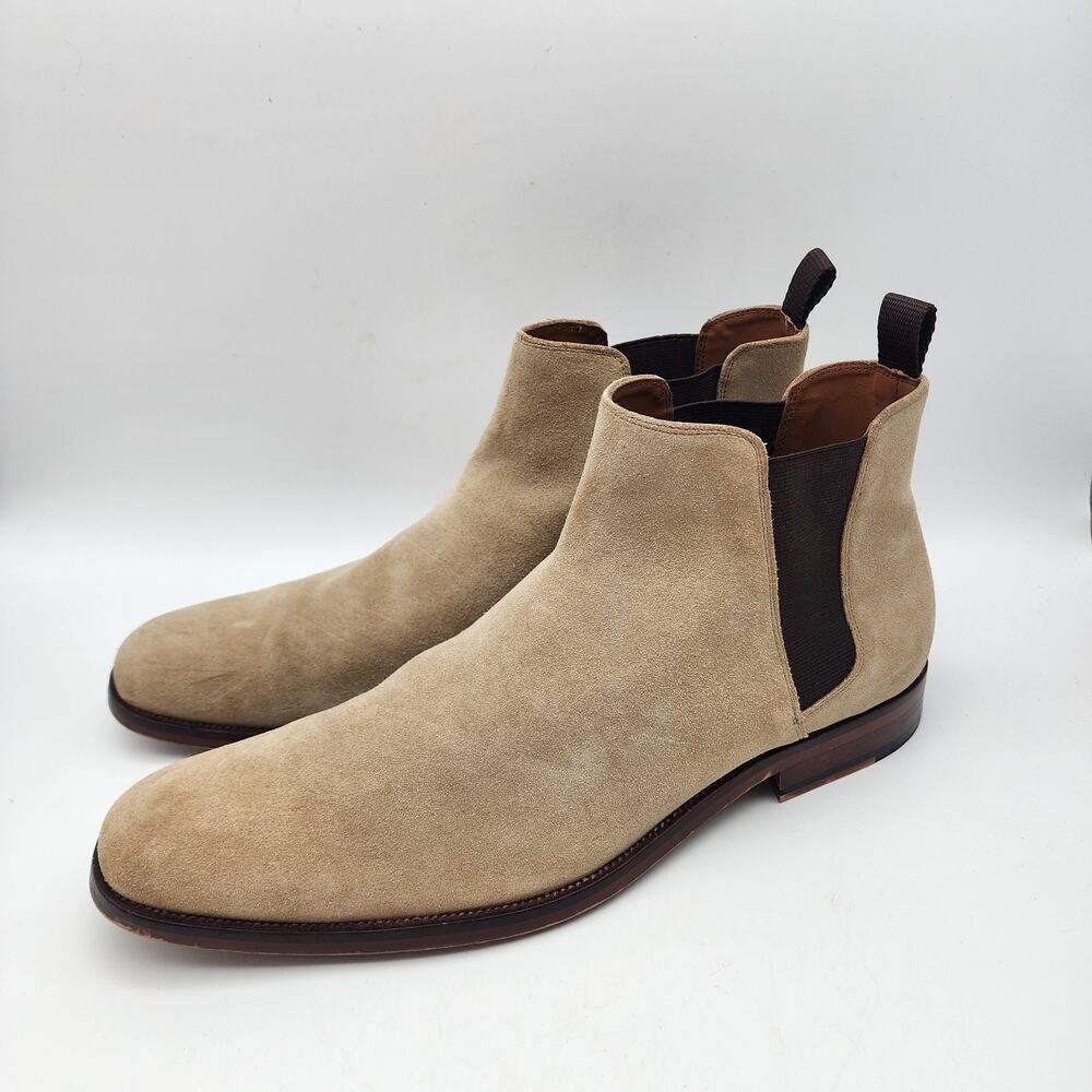 Aldo Mens Suede Chelsea Ankle Boots Size 12 Beige Professor Business Casual - Picture 3 of 10
